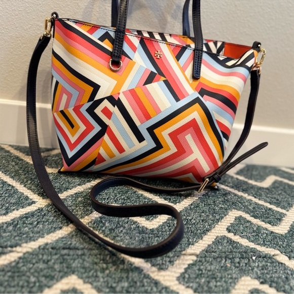 Tory Burch Kerrington Small Tote Cut Out T Print | Multicolor | NWOT | Authentic - Picture 10 of 16